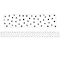 Teacher Created Resources Black Painted Dots on White Straight Border Trim, 210ft.